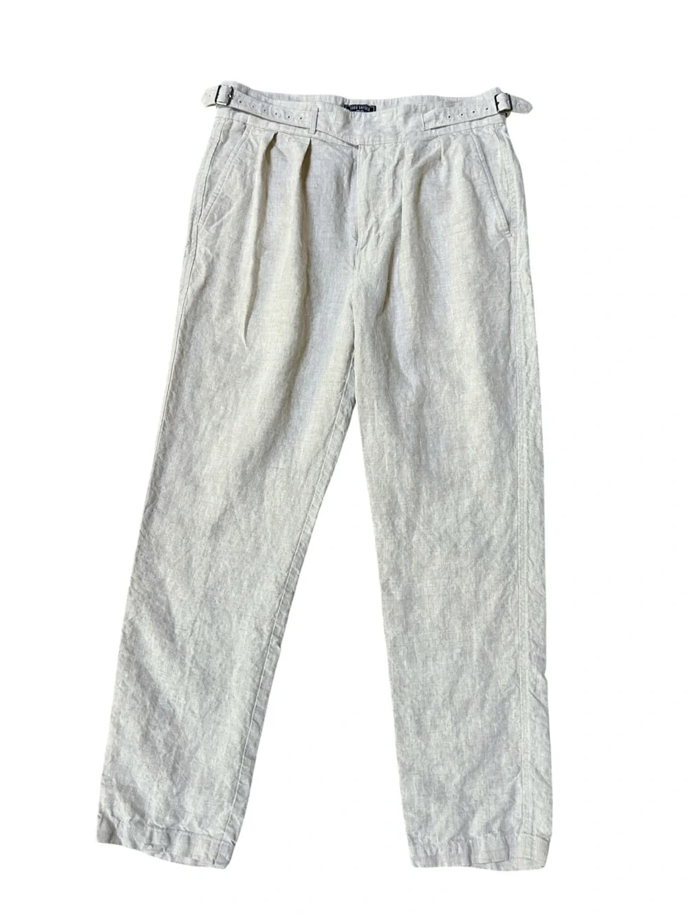 Todd Snyder Linen Gurkha Trouser in Light Khaki, 34 x 32
